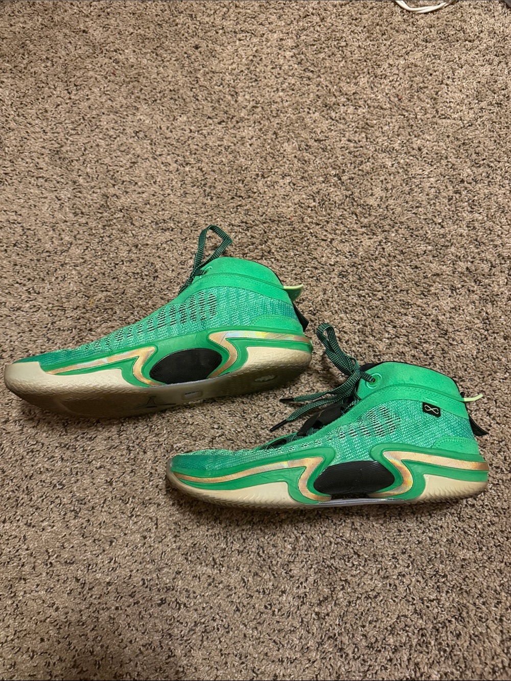 Jordan Men’s Celtics Green and Black High-Top Sneakers